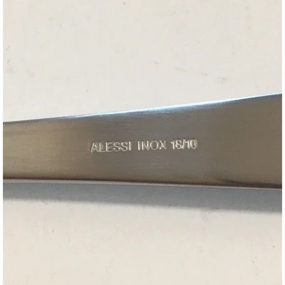 New A di Alessi 2 pc Salad Set Serving Spoons by Jasper Morrison 2004 Flatware